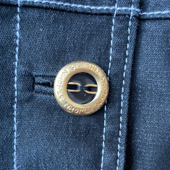 St John Sport Sz XL Black Denim Jean Jacket - Picture 5 of 8